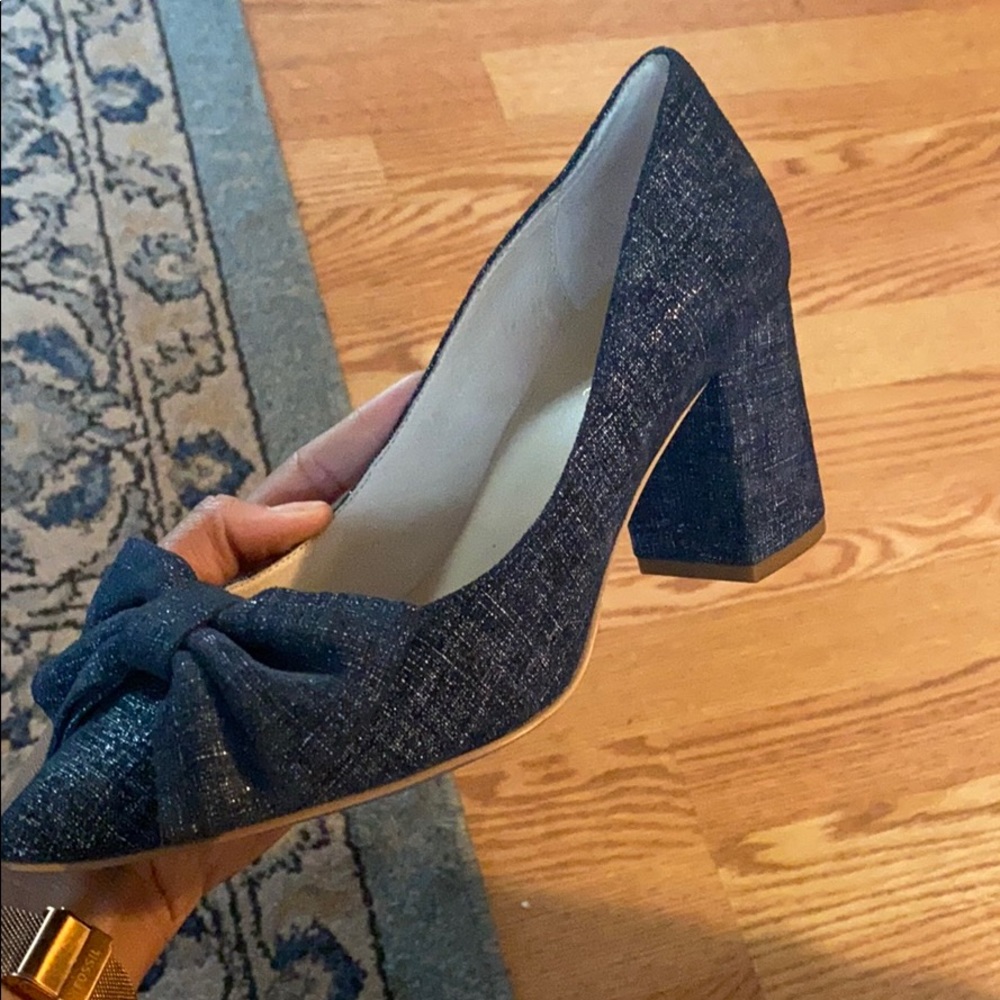 Kate Spade Chunky Blue Jean Block Heels